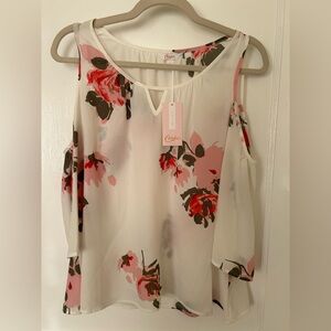 NWT off the shoulder floral blouse